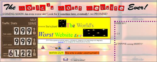 WEB页面设计金酸梅奖 世界上最烂的网站赏析