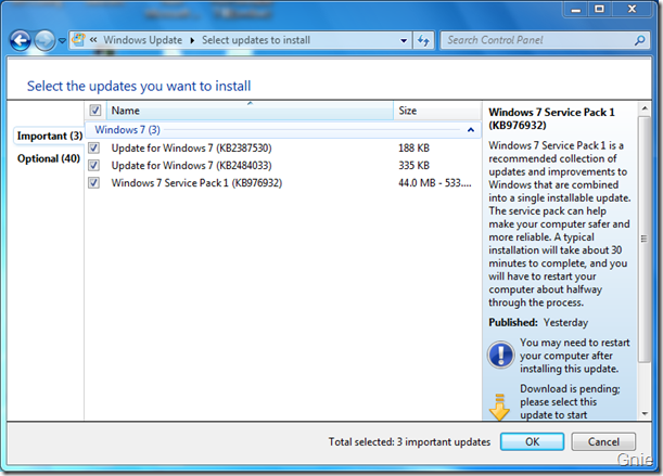 Windows运维之Windows 7 Service Pack 1 系统更新