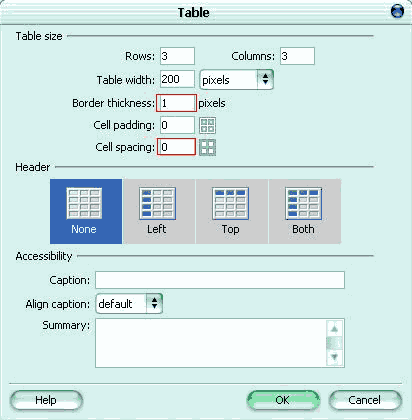Dreamweaver MX 2004 如何打造细线表格