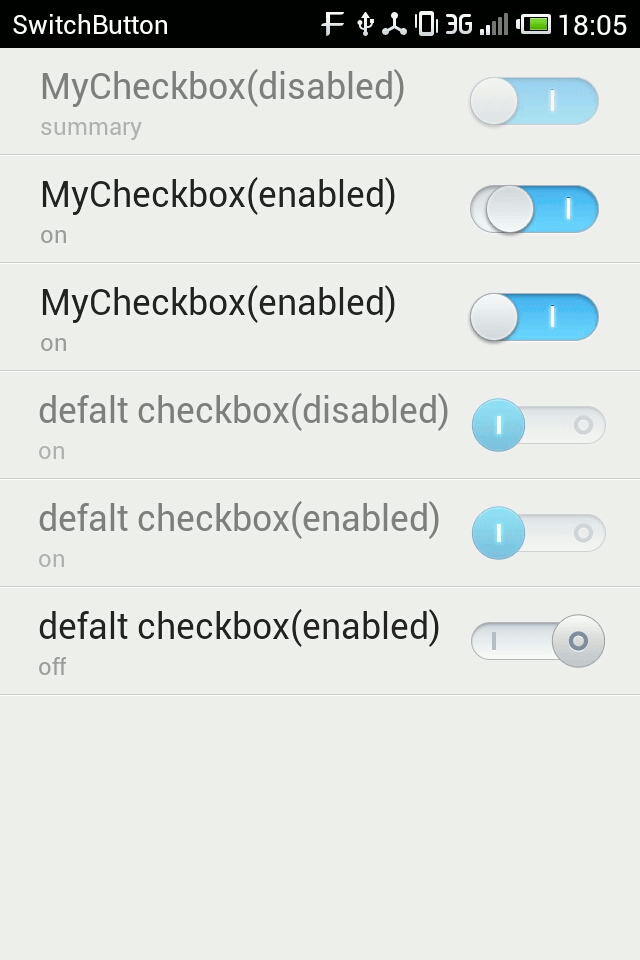 Android编程之SwitchButton :实现了类似 IOS上的 SwitchButton 支持滑动和动画