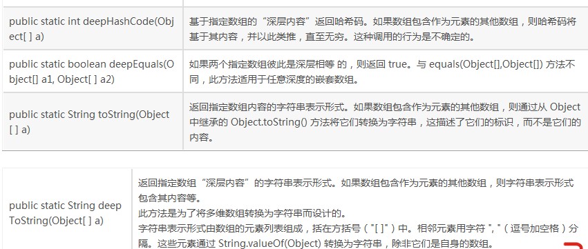JAVA语言之 java.util.Arrays解析和示例