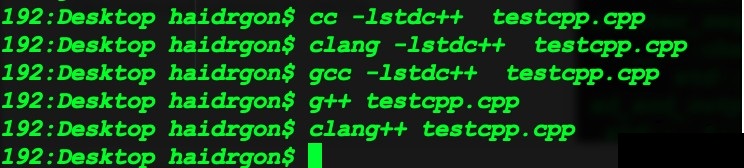 C/C++知识点之clang命令编译c++程序时报错